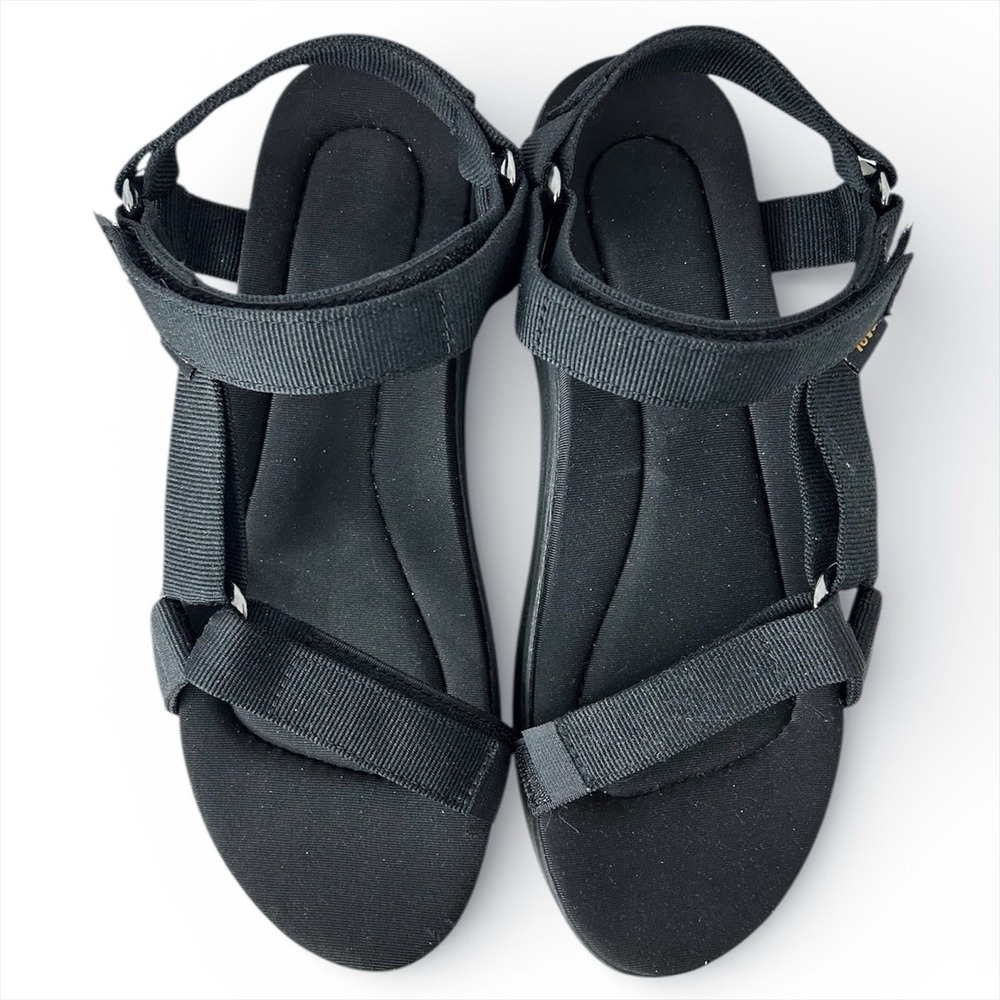 Teva Black and White Platform Sandals - Picture 3 of 9